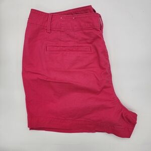 Loft Hot Pink Twill Shorts Size 18